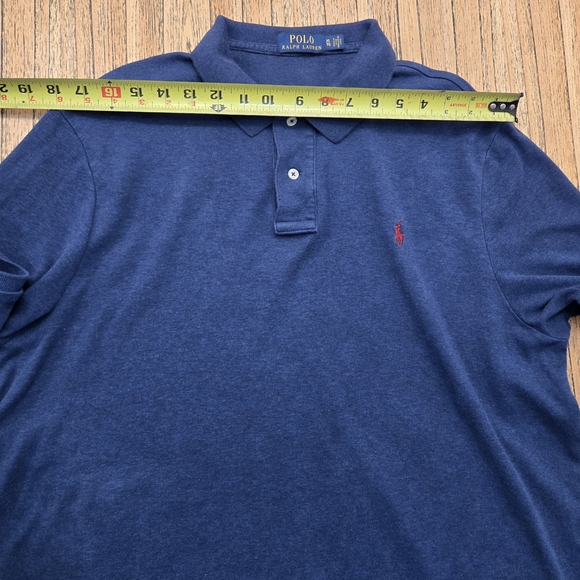 POLO By Ralph Lauren Mens Blue XL 100% Cotton Polo Shirt - Picture 7 of 12